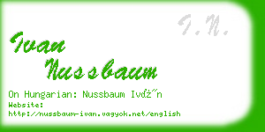 ivan nussbaum business card